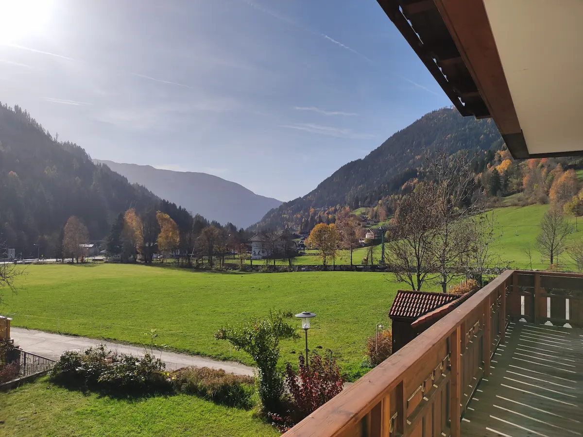 Ausblick vom Balkon nach Süden