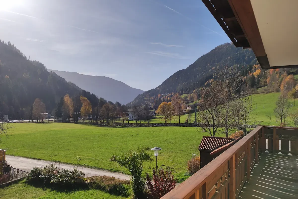 Ausblick vom Balkon nach Süden